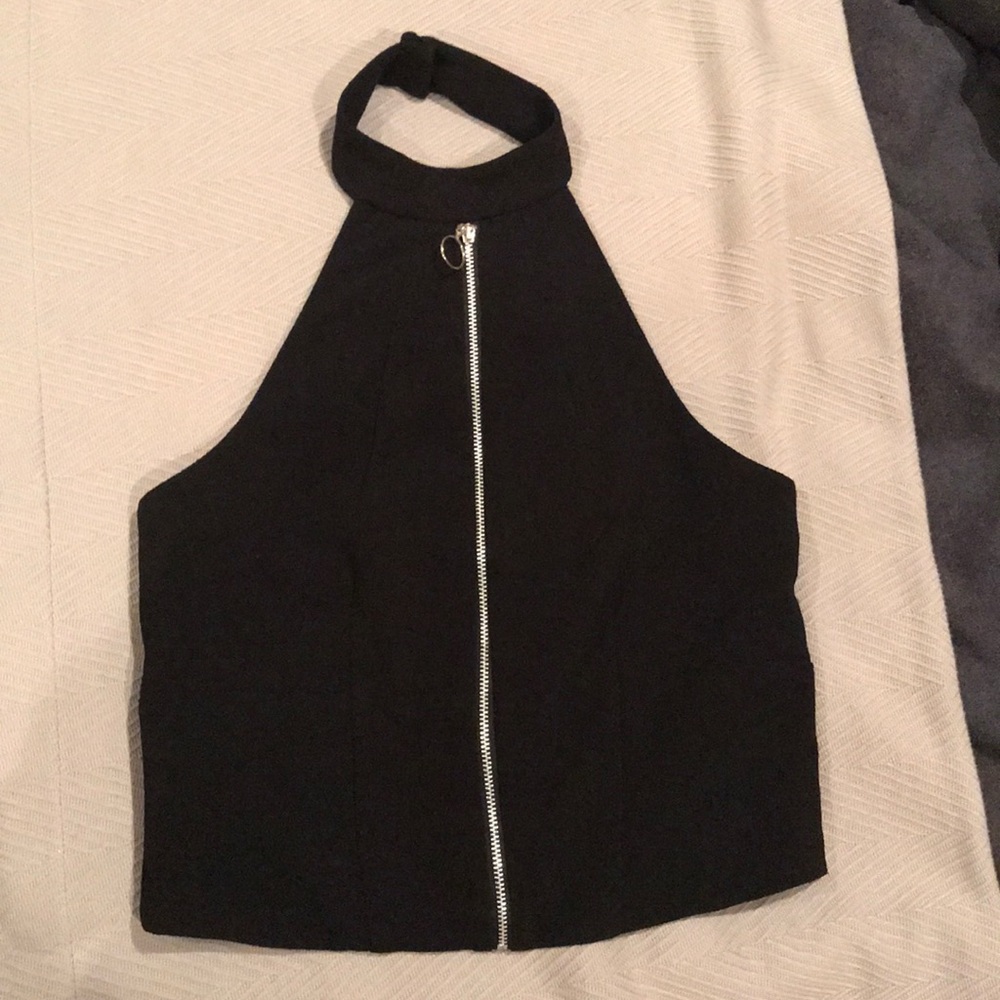 ASOS High Neck Zip Halter